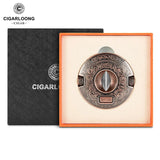 Coupe-Cigare en Relief, Coupe en V, 2 Tailles Intégrées, Perceuse à Cigares de Luxe, Guillotine Cigarloong