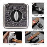 Ciseaux à Cigares Multifonctionnels 4 en 1, Forme en V, Fourchette en Diamant Cachée Cigarloong