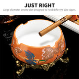 Cendrier à Cigares en Céramique Fait à la Main, Motif Exquis, Grand Calibre Cigarloong