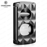 Cutter à Cigares Portable 4 en 1, Coupe en V, Support de Ciseaux, Perforateur Cigarloong