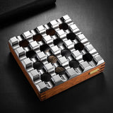 Cendrier Cigare en Bois Massif et Aluminium, Grand Diamètre, Multi-Cannelures, Design Unique Cigarloong