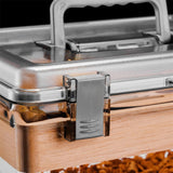 Étui à Cigares Portable avec Humidificateur et Hygromètre, Bois de Cèdre, Boîte Transparente Scellée Cigarloong