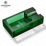 Cendrier à Cigares Créatif Plaqué, Support Unique en Verre de Luxe Cigarloong