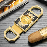 Ciseaux à Cigares en Acier Inoxydable, Grand Calibre, Double Tranchant Cigarloong