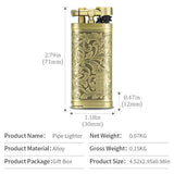 Briquet à Cigare avec Perceuse Intégrée, Motifs Bronze Antique Cigarloong