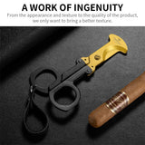 Ciseaux à Cigares Pliables, Voyage Portable, Sac de Rangement Inclus Cigarloong