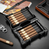 Humidor Double Couche Grande Capacité, Hygromètre Externe Cigarloong