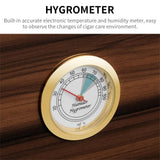 Humidor Cèdre Espagnol, Boîte avec Hygromètre, Étagères de Rangement, Grande Capacité Cigarloong