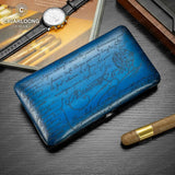 Humidor Portable en Cuir, Doublure Cèdre, 3, 4 ou 5 Places Cigarloong