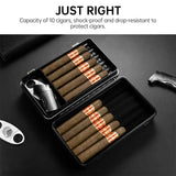 Humidor Portable à Main, Couvercle Rabattable, Style Rétro Créatif, Hygromètre Externe Cigarloong