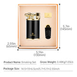 Ensemble Briquets à Cigares Coupe-Vent, Flamme Bleue Unique, Luxe Portable Cigarloong