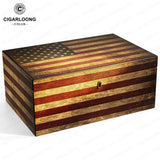 Humidor en Bois de Cèdre Style Rétro, Grande Capacité Cigarloong