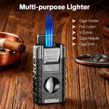 Allume-Cigare Multifonctionnel 6 en 1, Coupe en V, Coupe Plat, Perceuse, Porte-Cigare Cigarloong