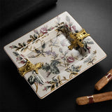 Cendrier à Cigares Motif Classique Européen, Incrustation Cuivre Cigarloong