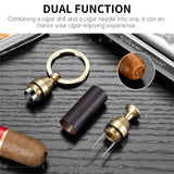 Perce-Cigare 2 en 1 en Acier Inoxydable Pointu, Aiguille, Poinçon Portable, Compact et Léger Cigarloong