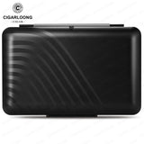 Humidor à Cigares Portable Léger, Boîte en Aluminium avec Doublure Éponge Cigarloong