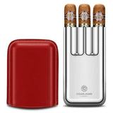 Étui à Cigares Portable, Humidor en Cuir de Vachette, Adapté 25mm de Diamètre Cigarloong