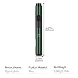 Ensemble de 2 Pièces Portable pour Fumer, Allume-Cigare Coupe-Vent, Coupe-Cigare en V, Perforateur Cigarloong