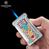 Ensemble de Fumeur de Cigares, Allume-Cigare Coupe-Vent, Ciseaux Tranchants, 2 Pièces Cigarloong