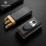 Étui Cigares Cuir Cèdre Coupe-Cigare - Cigarium™