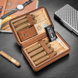 Boîte à Cigares Haut de Gamme en Bois de Cèdre, Ensemble Complet Portable Cigarloong