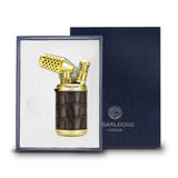 Briquet à Cigares 2 en 1 Multifonctionnel Coupe-Vent Portable Rétro avec Perceuse à Percussion Cigarloong