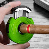 Coupe-Cigare Semi-Automatique en Acier Inoxydable Lisse, Double Face, Coupe Plate et en V Cigarloong