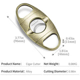 Coffret Cigares 2 Pièces : Briquet Coupe-Vent Flamme Droite et Coupe-Cigare en Alliage Affuté Cigarloong