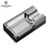 Cendrier à Cigares Créatif Plaqué, Support Unique en Verre de Luxe Cigarloong
