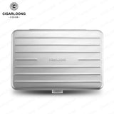 Humidor à Cigares en Aluminium Léger et Portable, Doublure Cèdre Scellée, Lot de 10 Cigarloong