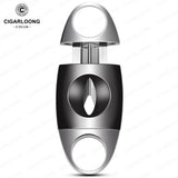 Coupe-Cigare à Coupe en V et Coupe Plate, Ciseaux Portables avec Boîte Cadeau Cigarloong