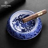 Cendrier à Cigares en Céramique, Artisanat Rétro Exquis, Base Ronde Antidérapante Cigarloong