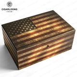 Humidor en Bois de Cèdre Style Rétro, Grande Capacité Cigarloong