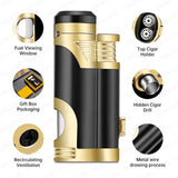 Briquet à Cigare Droit Portable, Coupe-Vent, Résistant à la Chaleur Cigarloong