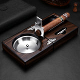 Ensemble Cendrier Cigares Bois 3 Pièces - Cigarium™