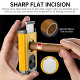 Allume-Cigare Multifonction Portable Pratique 3 en 1, Trois Flammes Droites Lisses, Porte-Ciseaux en V - Cigarium™
