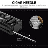 Allume-Cigare Gonflable Cinq en Un Diamant, Coupe-Vent, Perforateur à Ciseaux en V Cigarloong