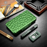 Humidor en Aluminium, Étui de Voyage 5 Cigares, Briquet et Coupe-Cigares Cigarloong