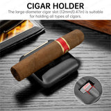Coupe-Cigare Semi-Automatique en Forme de V, Lame Lisse, Support à Cigares Cigarloong