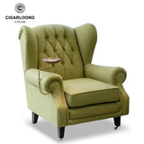 Chaise à Cigares Nordique, Style de Luxe en Cuir Véritable Cigarloong