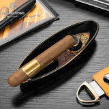 Cendrier à Cigares en Céramique à Fente Unique, Grand Diamètre, Design en Forme de Navire Cigarloong