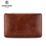Boîte à Cigares de Voyage Portable en Cuir Étanche, Couverture Hydratante, Boîte Cadeau Cigarloong