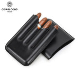 Étui à Cigares Vintage en Cuir Véritable, 4 Places Cigarloong