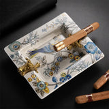 Cendrier à Cigares Motif Classique Européen, Incrustation Cuivre Cigarloong