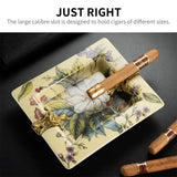 Cendrier à Cigares Motif Classique Européen, Incrustation Cuivre Cigarloong