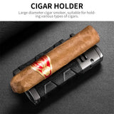 Allume-Cigare 3 en 1, Flamme Coupe-Vent, Poinçon, Porte-Cigare Multifonctionnel Cigarloong