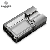 Cendrier à Cigares Créatif Plaqué, Support Unique en Verre de Luxe Cigarloong