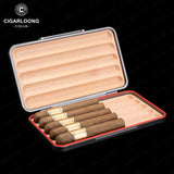 Boîte à Cigares Portable en Alliage d'Aluminium, Doublure Cèdre, Voyage d'Affaires Cigarloong