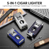 Briquet à Cigares 5 en 1 avec Aiguille Diamantée Cigarloong