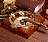 Cendrier à Cigares en Bois Merbau, Grand Format, Réservoir Intégré Cigarloong